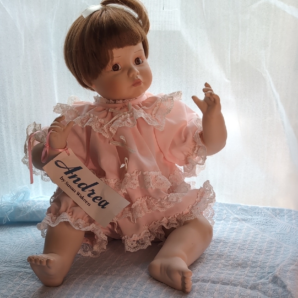 Pink Ruffled Doll with Lace Details